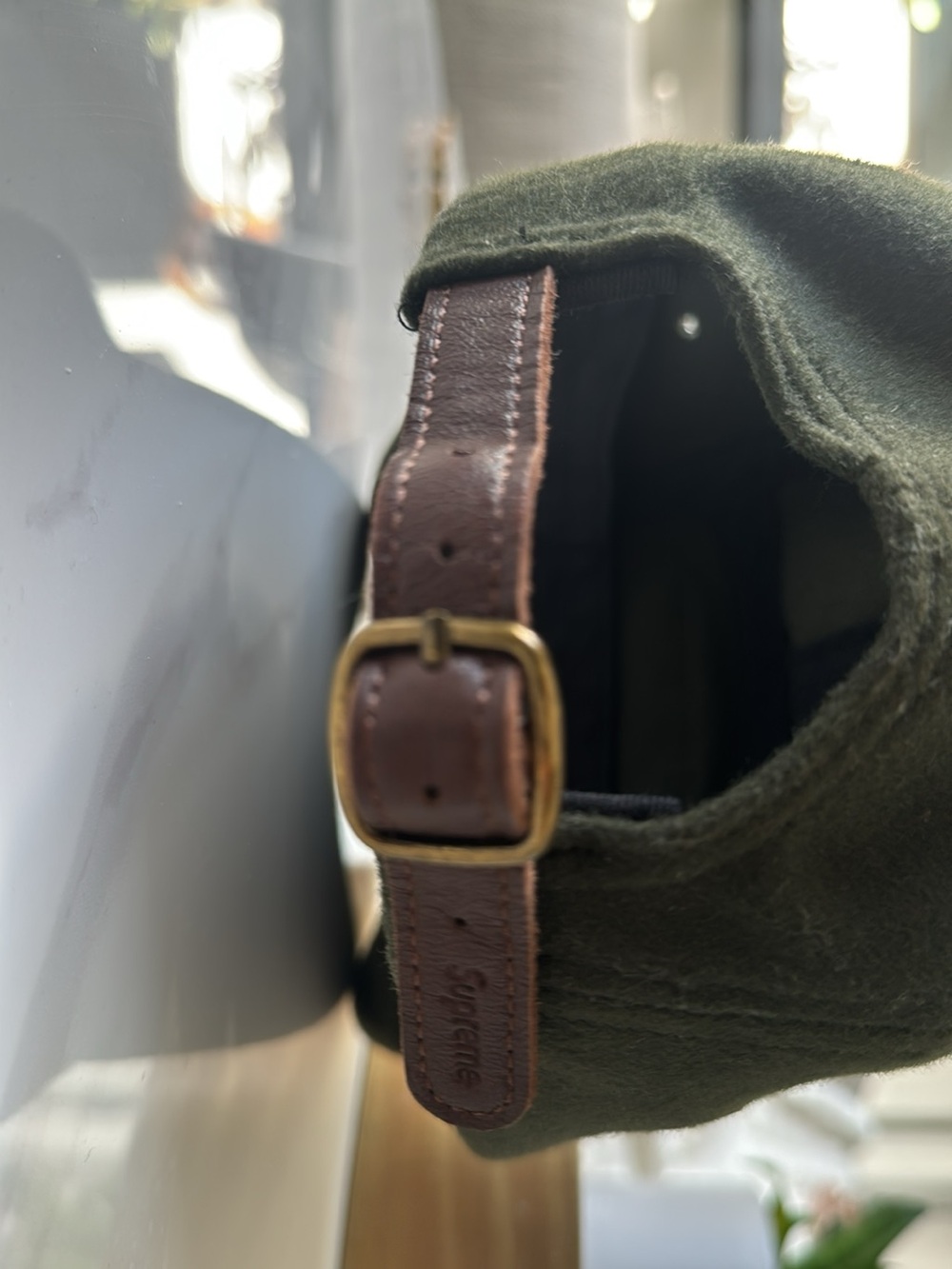 Supreme Olive Green Wool Camp Cap - Picture 3 of 6